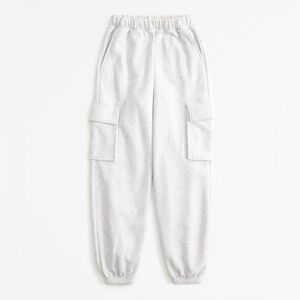 Abercrombie & Fitch Essential Oversized Cargo Sunday Sweatpant Size Small Gray